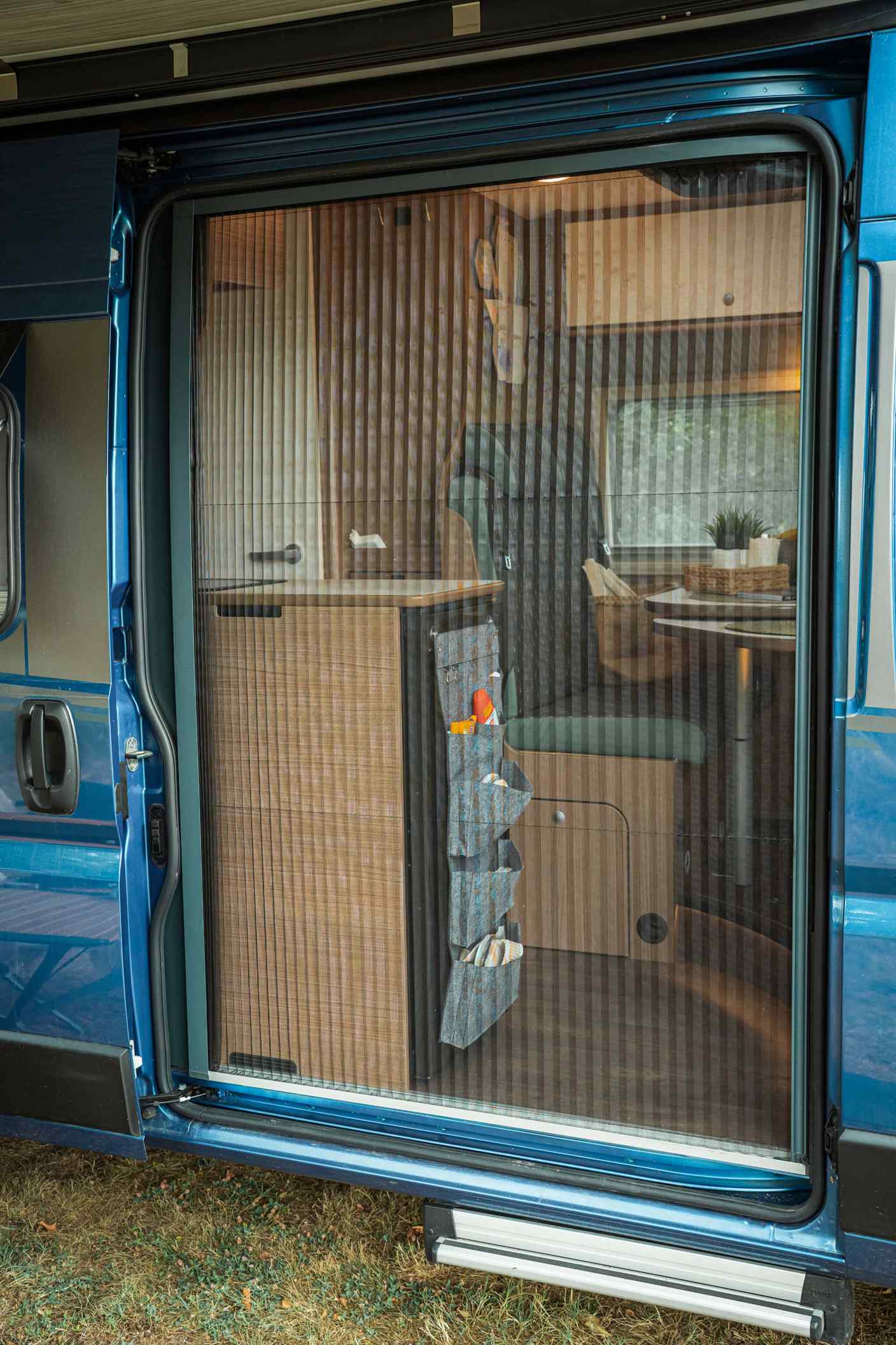 Campervan Carrie - integrated mosquito screens on all windows of the Carado CV600