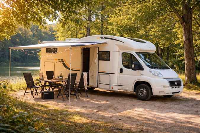 Кемпер Съни под наем - просторен 6-местен Adria SunLiving Lido M46 SP за семейства