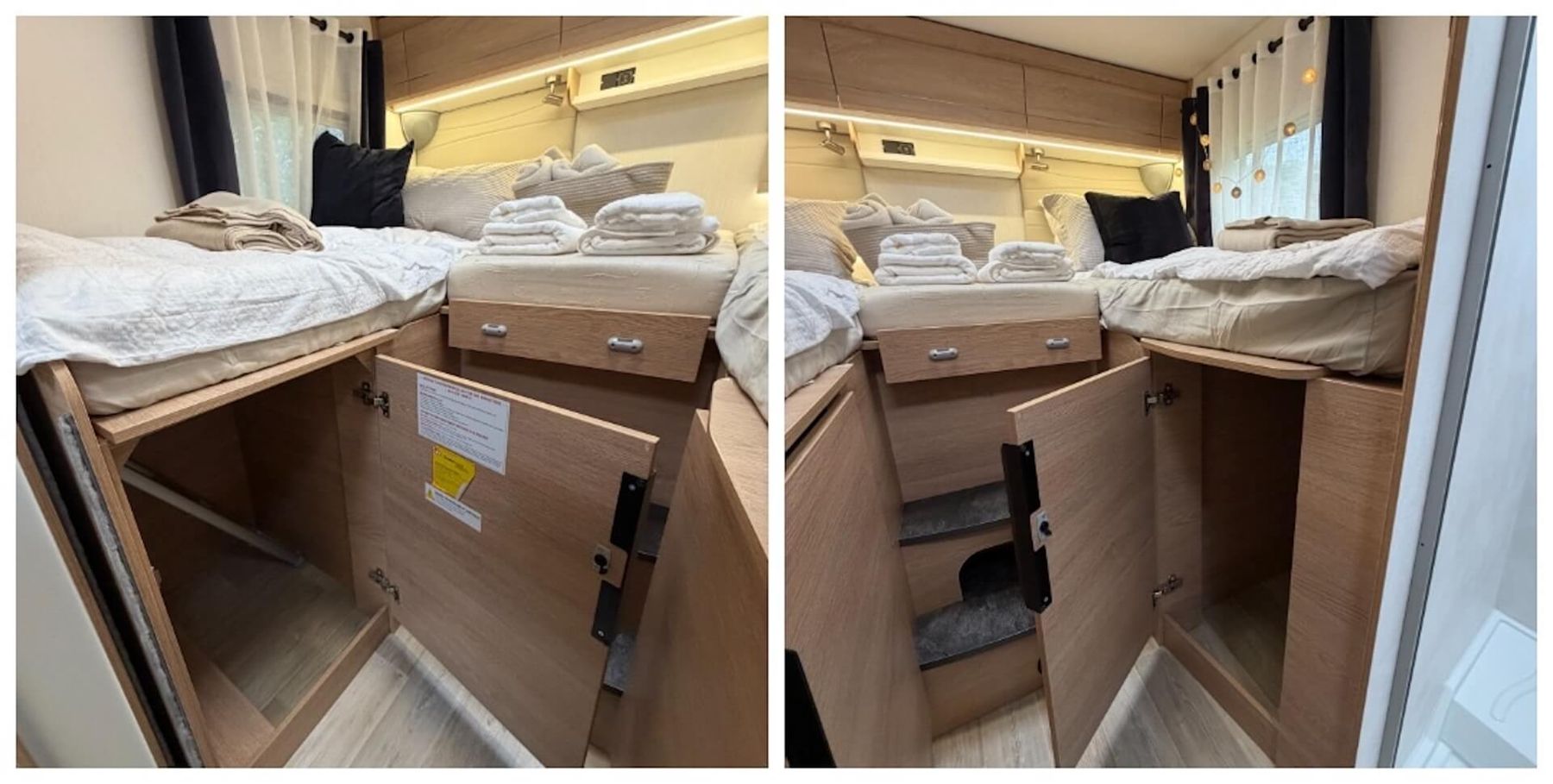 Camper Moovy - spacious wardrobes for clothing and luggage storage