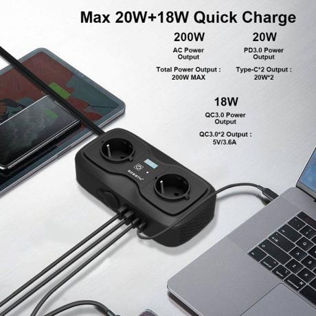 Инвертор 200W - В употреба със свързани устройства