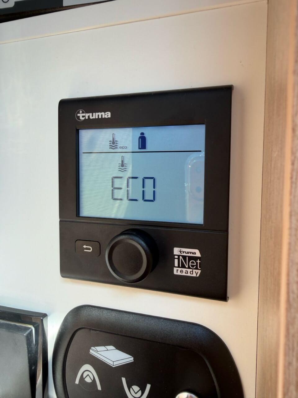 Boiler menu in eco mode