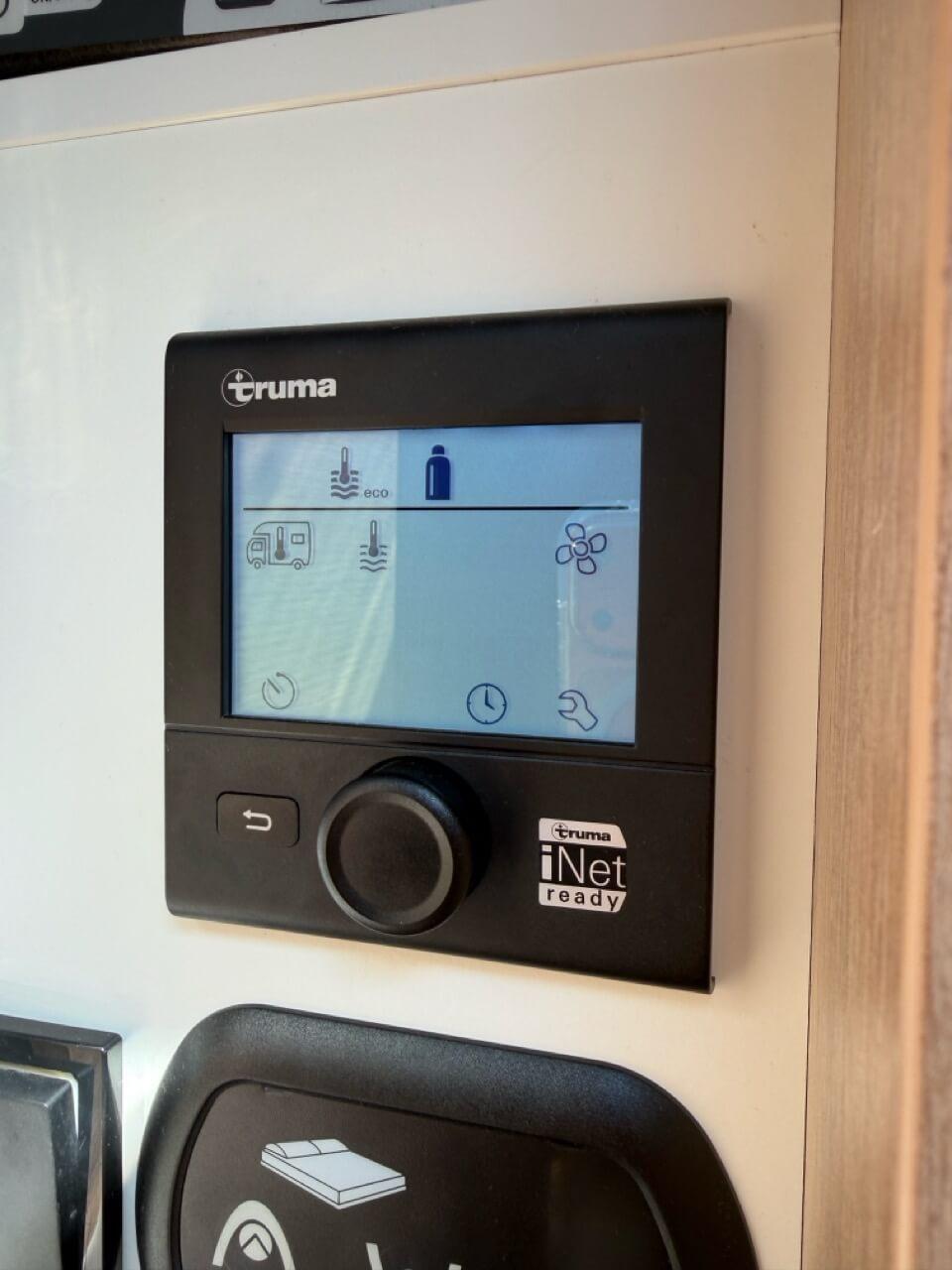 Truma panel menu for heating and boiler control